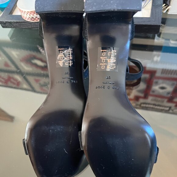 Rag & Bone Ellis Open Toe Black Suede Ankle Strap Sandals size 7 - Picture 3 of 6